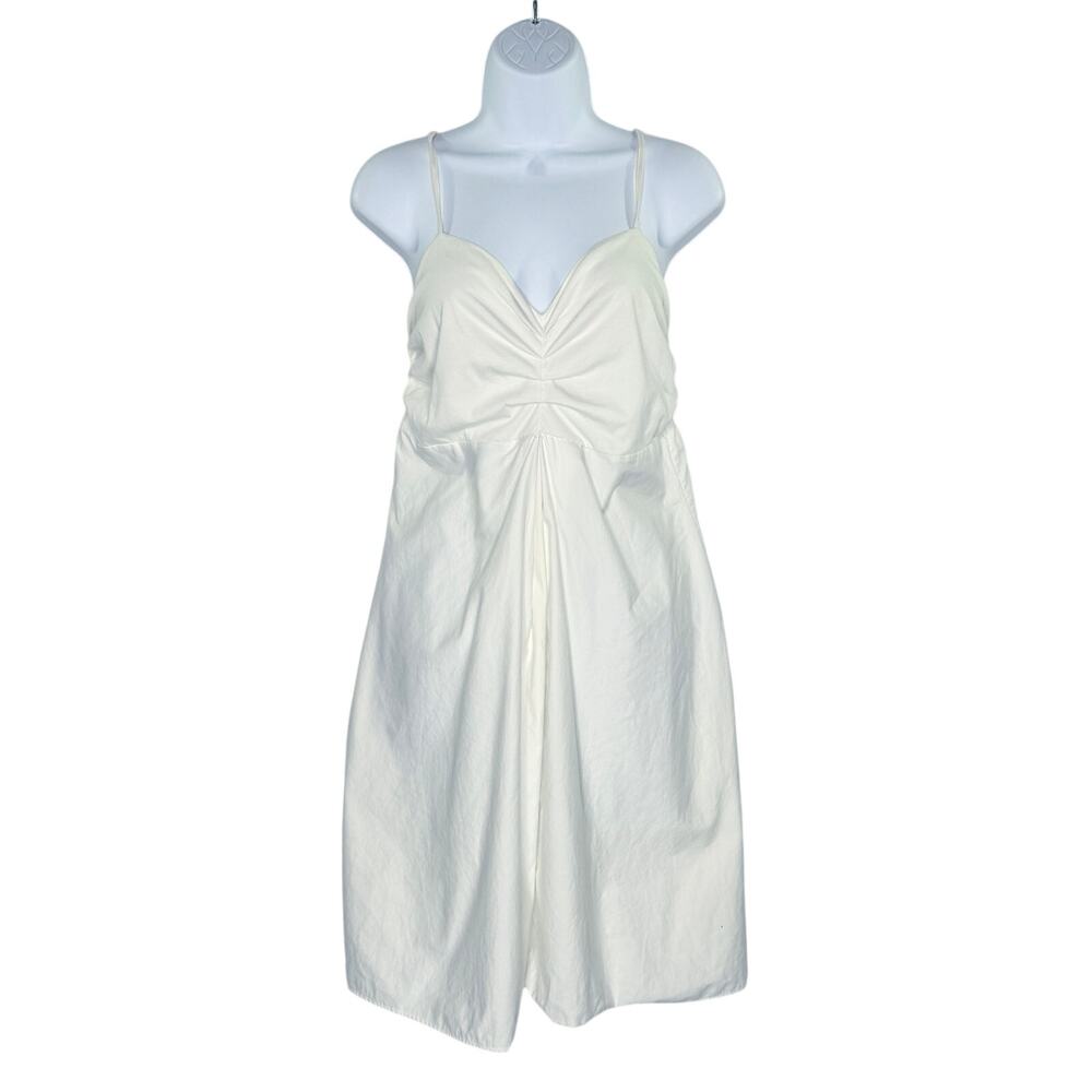 Skin Nightgown Lounge Dress 100% Pima Cotton ML Ivory Breathable Comfort *flaw
